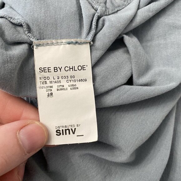 Chloe Blue Top Pintuck Lace Victorian Size 6 - Picture 8 of 9